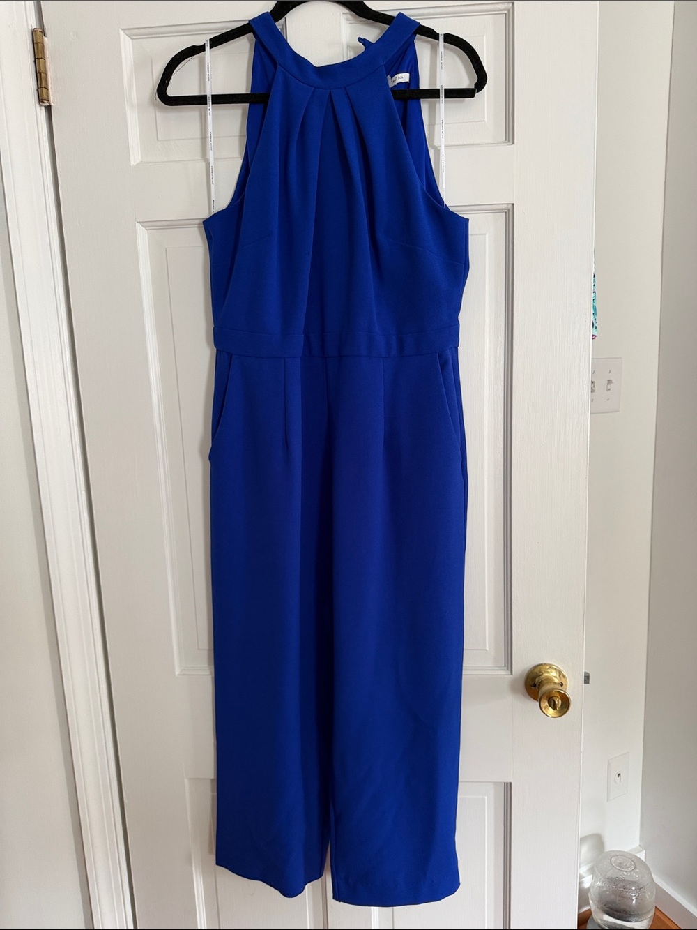 julia jordan Royal Blue Halter One-Piece Jumpsuit